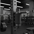 MagLift™ Heavy-Duty Magnetic Gym Sleeve attached to a metal squat rack